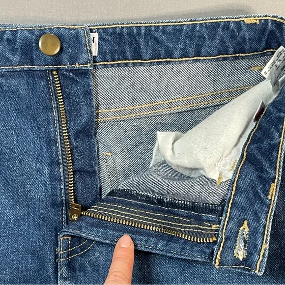 American Apparel Jeans Denim Mini Skirt, Fitted, Medium Wash - Size Medium - Picture 4 of 11